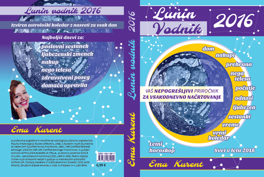 kalendarz księżycowy Lunin Vodnik 2016 projekt okładki projekt graficzny skład komputerowy